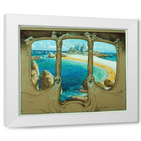 Frantisek Kupka - View From A Carriage Window White Modern Wood Framed Art Print by Vintage Apple Collection