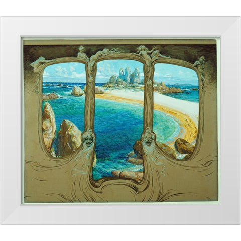 Frantisek Kupka - View From A Carriage Window White Modern Wood Framed Art Print by Vintage Apple Collection