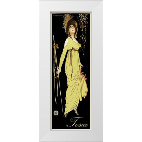 Tosca Archival 1918 Rare White Modern Wood Framed Art Print by Vintage Apple Collection