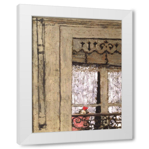 Vuillard - Child At Window White Modern Wood Framed Art Print by Vintage Apple Collection