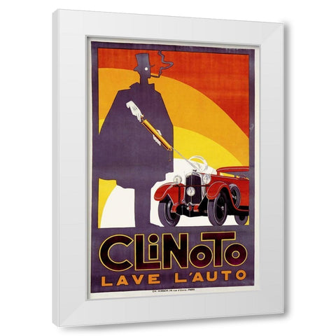 Clinoto White Modern Wood Framed Art Print by Vintage Apple Collection