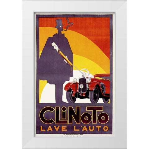 Clinoto White Modern Wood Framed Art Print by Vintage Apple Collection