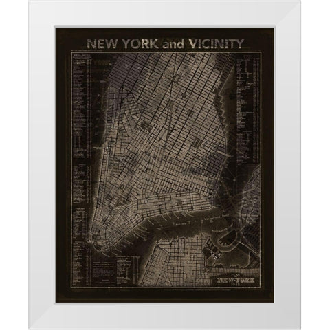 MA White Modern Wood Framed Art Print by Vintage Apple Collection