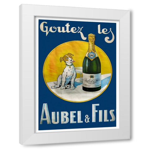 Aubel White Modern Wood Framed Art Print by Vintage Apple Collection