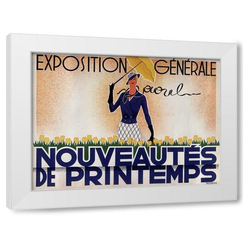 Exposition Generale White Modern Wood Framed Art Print by Vintage Apple Collection