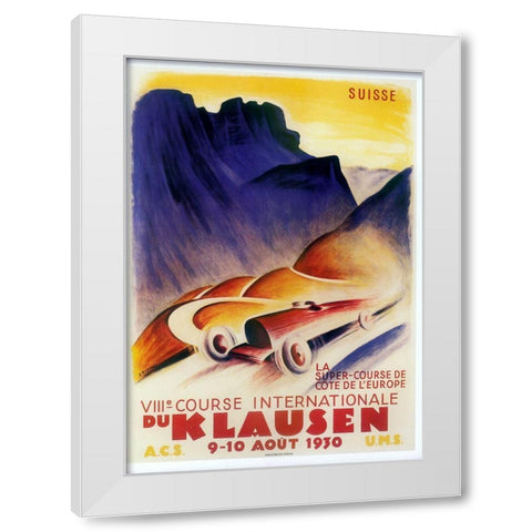 Klausen White Modern Wood Framed Art Print by Vintage Apple Collection