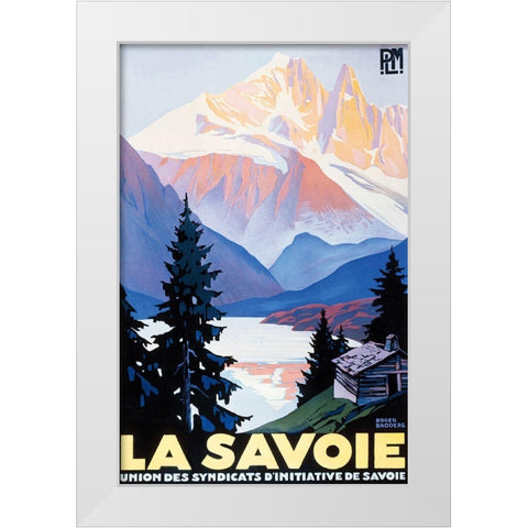 La Savoie White Modern Wood Framed Art Print by Vintage Apple Collection