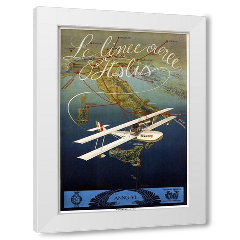 Lelinee Italy White Modern Wood Framed Art Print by Vintage Apple Collection