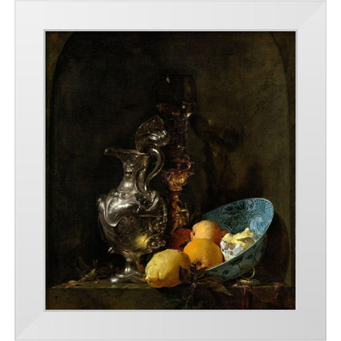 Flowers Twelve White Modern Wood Framed Art Print by Vintage Apple Collection