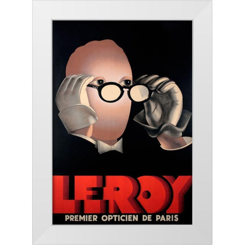 Leroy Optical White Modern Wood Framed Art Print by Vintage Apple Collection