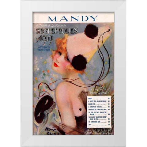 Zig 009 White Modern Wood Framed Art Print by Vintage Apple Collection