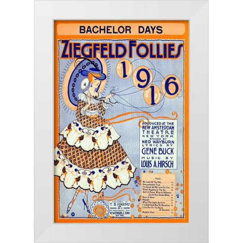 Zig 013 White Modern Wood Framed Art Print by Vintage Apple Collection