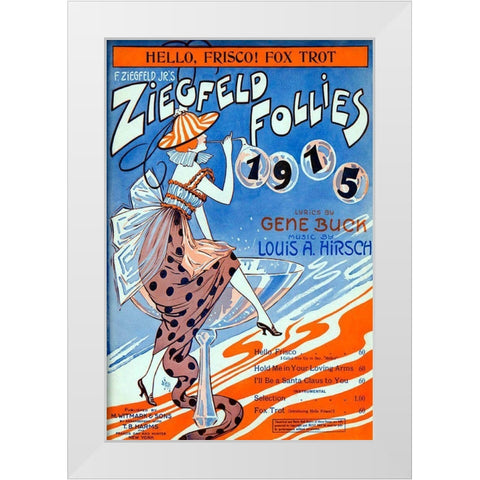 Zig 014 White Modern Wood Framed Art Print by Vintage Apple Collection