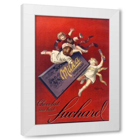 Capp Suchard Red White Modern Wood Framed Art Print by Vintage Apple Collection