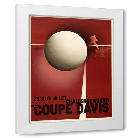 Coupe Davis White Modern Wood Framed Art Print by Vintage Apple Collection