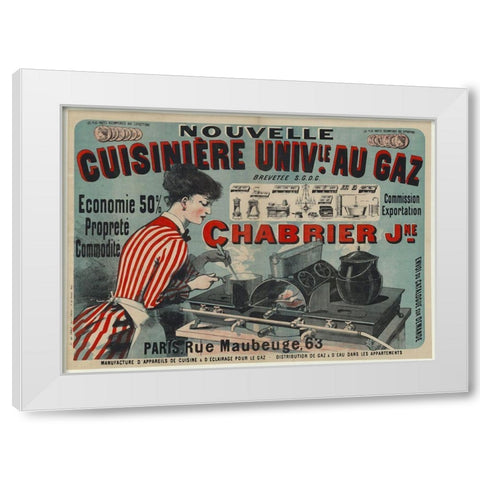 Nouvelle Cuisine White Modern Wood Framed Art Print by Vintage Apple Collection