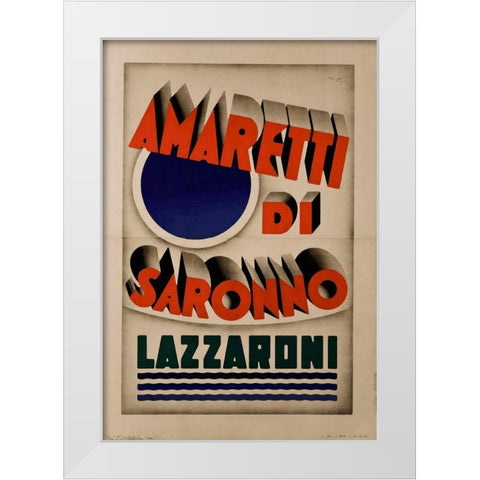 Amaretti White Modern Wood Framed Art Print by Vintage Apple Collection