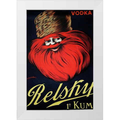 Belsky Vodka Ret White Modern Wood Framed Art Print by Vintage Apple Collection