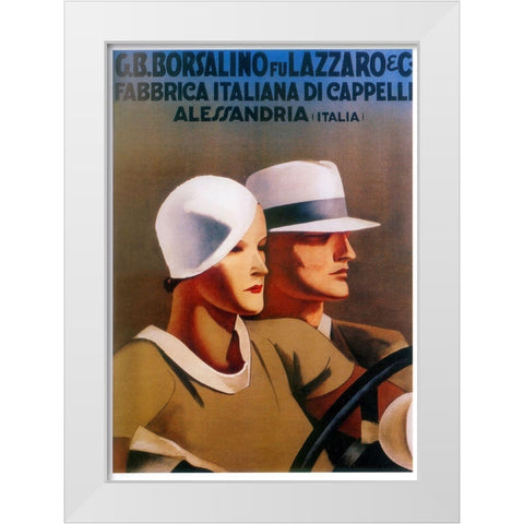 Italy 1003 White Modern Wood Framed Art Print by Vintage Apple Collection