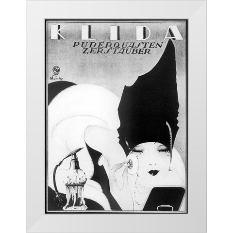 Klida White Modern Wood Framed Art Print by Vintage Apple Collection