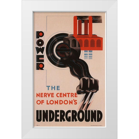 London Brightest White Modern Wood Framed Art Print by Vintage Apple Collection