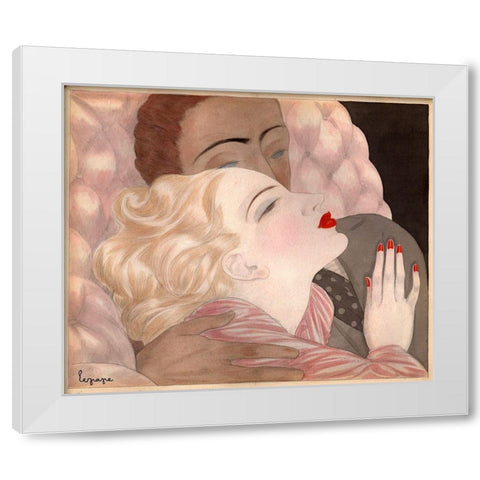 Love By Le Pape White Modern Wood Framed Art Print by Vintage Apple Collection