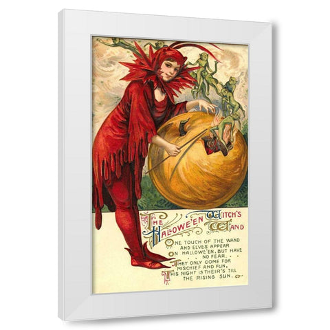 Halloween Twelve.tif White Modern Wood Framed Art Print by Vintage Apple Collection