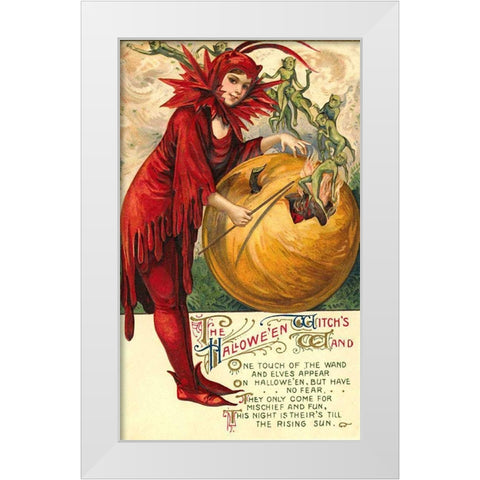 Halloween Twelve.tif White Modern Wood Framed Art Print by Vintage Apple Collection