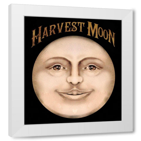 The Harvest Moon.tif White Modern Wood Framed Art Print by Vintage Apple Collection