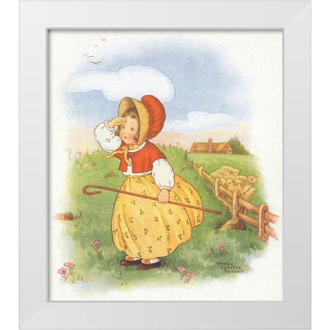 Bo White Modern Wood Framed Art Print by Vintage Apple Collection