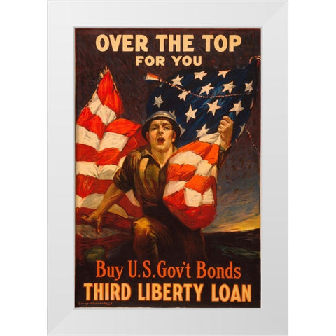 Gov Bonds White Modern Wood Framed Art Print by Vintage Apple Collection