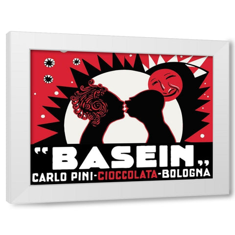 Basein White Modern Wood Framed Art Print by Vintage Apple Collection