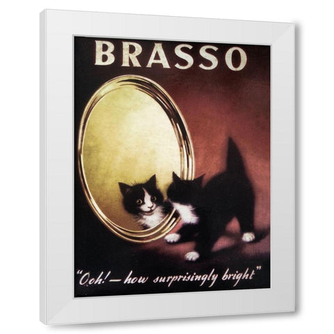 Brasso White Modern Wood Framed Art Print by Vintage Apple Collection