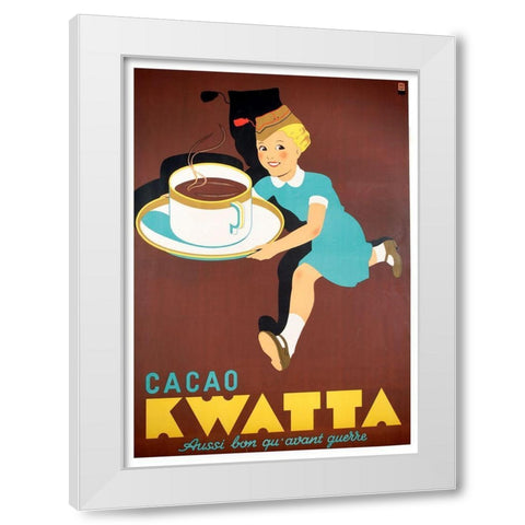 Cocoa Kwatta White Modern Wood Framed Art Print by Vintage Apple Collection