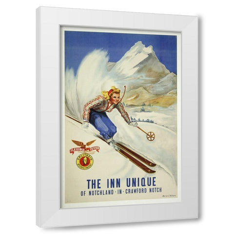Inn Unique White Modern Wood Framed Art Print by Vintage Apple Collection