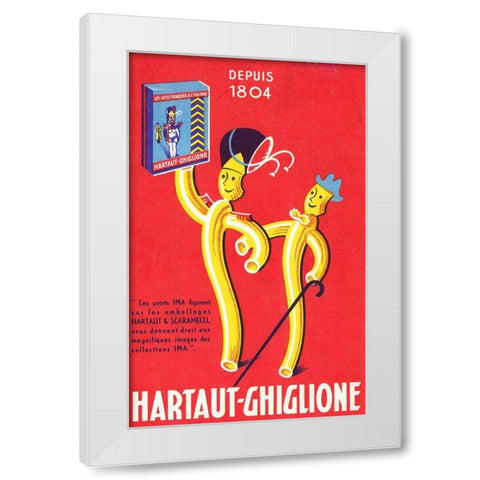 Italian Pasta White Modern Wood Framed Art Print by Vintage Apple Collection