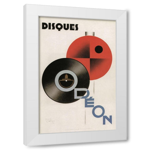 Odeon White Modern Wood Framed Art Print by Vintage Apple Collection