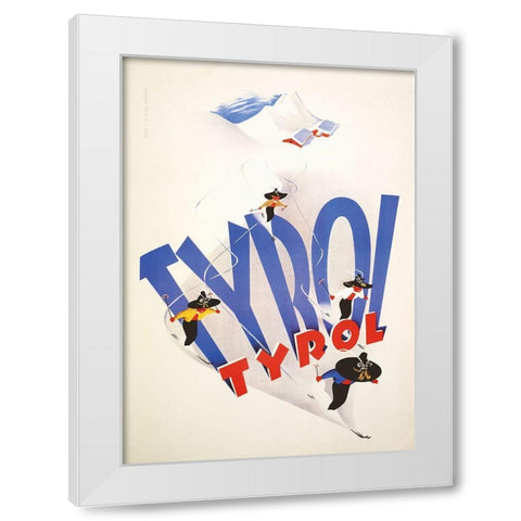 Tyrolski White Modern Wood Framed Art Print by Vintage Apple Collection