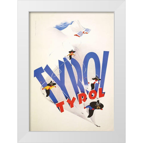 Tyrolski White Modern Wood Framed Art Print by Vintage Apple Collection