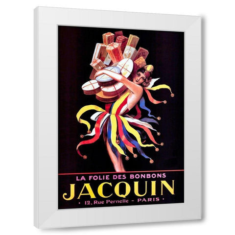 jacquin 2 White Modern Wood Framed Art Print by Vintage Apple Collection