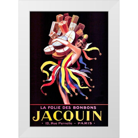 jacquin 2 White Modern Wood Framed Art Print by Vintage Apple Collection