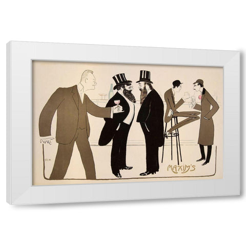 Maxims 1902 White Modern Wood Framed Art Print by Vintage Apple Collection