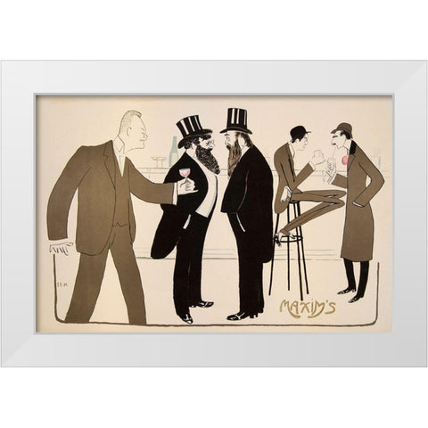 Maxims 1902 White Modern Wood Framed Art Print by Vintage Apple Collection
