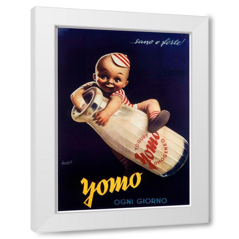 Ogni White Modern Wood Framed Art Print by Vintage Apple Collection