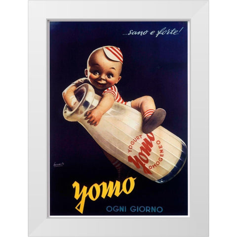 Ogni White Modern Wood Framed Art Print by Vintage Apple Collection