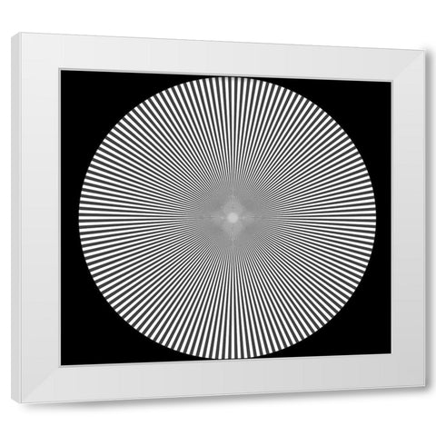 Optical Illusion Art White Modern Wood Framed Art Print by Vintage Apple Collection