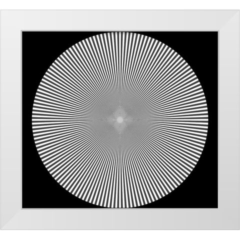 Optical Illusion Art White Modern Wood Framed Art Print by Vintage Apple Collection
