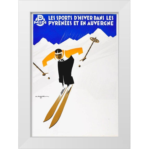 Pyrenees White Modern Wood Framed Art Print by Vintage Apple Collection