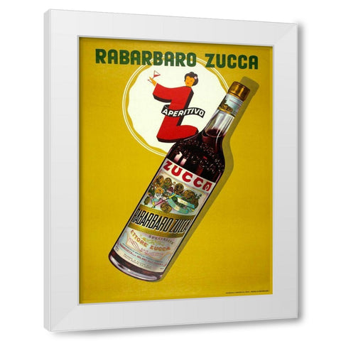 Rabarbaro Zucca White Modern Wood Framed Art Print by Vintage Apple Collection