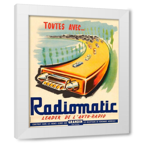 Radiomatic White Modern Wood Framed Art Print by Vintage Apple Collection